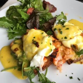 Gluten-free lobster eggs Benedict from Taste on Melrose
